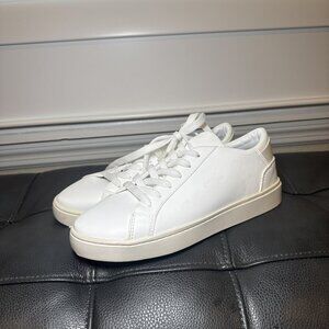 Thousand Fell Lace Up Vegan Leather Sneakers, Women's 7.5 (White/White)